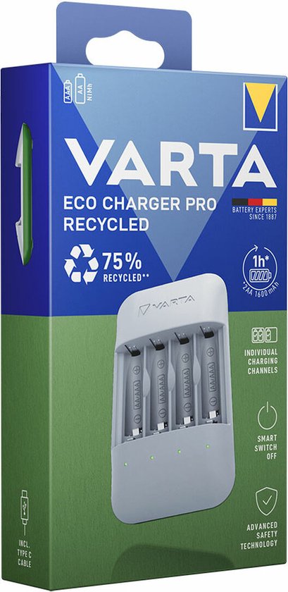 Varta Batterijlader voor 4 AA/AAA batterijen.